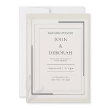 Invitación a la boda de marco moderno