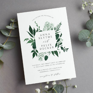 Invitación a la boda de marcos forestales silvestr