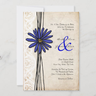 Invitación a la boda de marea azul esmeralda vinta