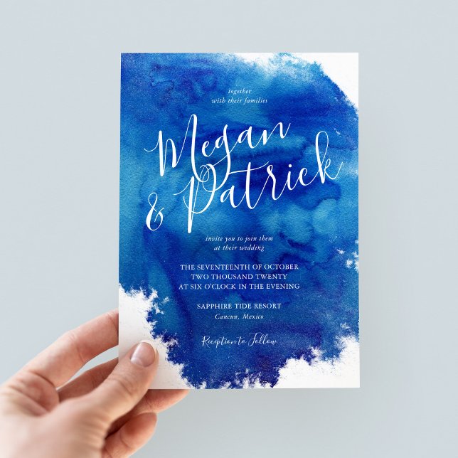 Invitación a la boda de marea de zafiro (Subido por el creador)