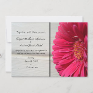 Invitación a la boda de marea rosada