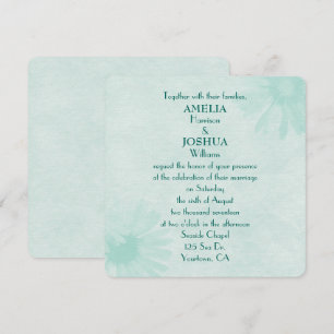 Invitación a la boda de marea verde suave de la me