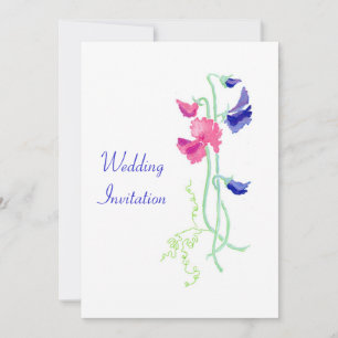 Invitación a la boda de mareas de dulces rosas y a