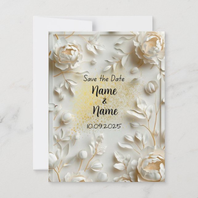 Invitación a la boda de marfil (Anverso)