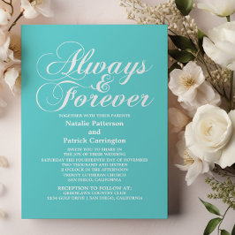 Invitación a la boda de marfil siempre y para siem