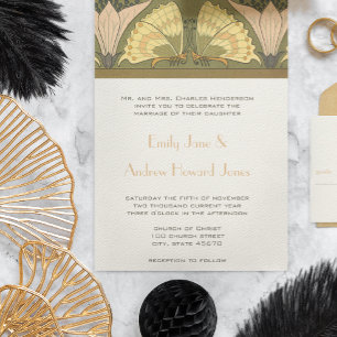 Invitación a la boda de mariposa Calla Lily