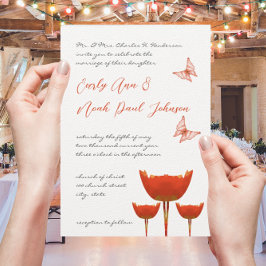 Invitación a la boda de mariposa de los cachorros