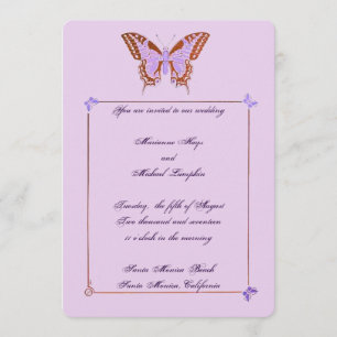 Invitación a la boda de mariposas