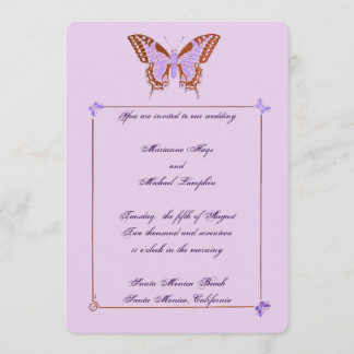 Invitación a la boda de mariposas