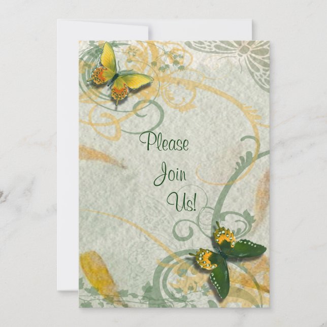 Invitación a la boda de mariposas (Anverso)