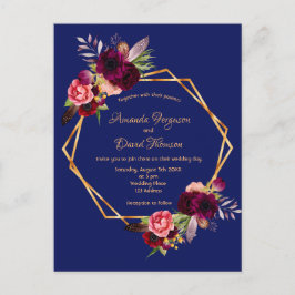 Invitación a la boda de mariscos azules de la mari