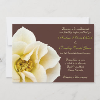 Invitación a la boda de marrón y crema silvestre