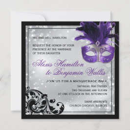 Invitación a la boda de mascarada