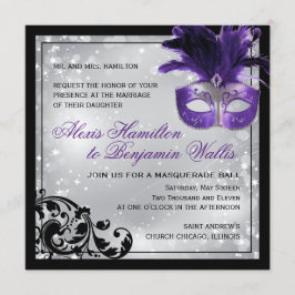 Invitación a la boda de mascarada