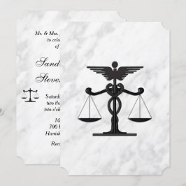 Invitación a la boda de médicas y abogados