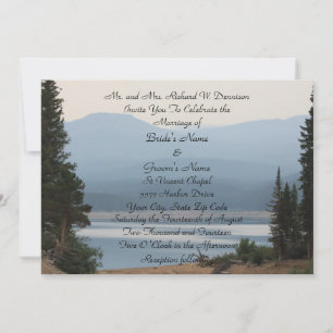 Invitación a la boda de Misty Mountain Lake