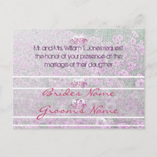 Invitación a la boda de Misty Purple Petunias