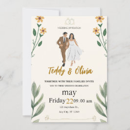 invitación a la boda de moda