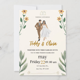 invitación a la boda de moda