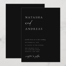 Invitación a la boda de Moda contemporánea