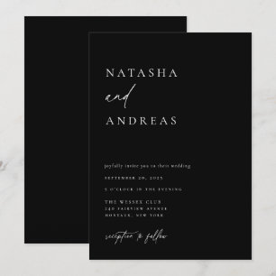 Invitación a la boda de Moda contemporánea