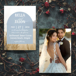 Invitación a la boda de Moda costera con foto