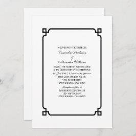 Invitación a la boda de Moda de deco negro