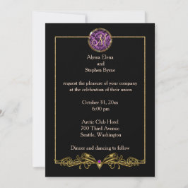 Invitación a la boda de moda de Halloween
