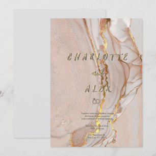 Invitación a la boda de Moda de tinta de alcohol