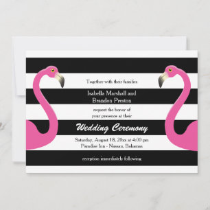 Invitación a la boda de moda en Flamingo