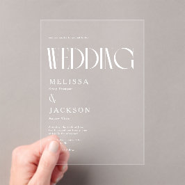 Invitación a la boda de Moda minimalista