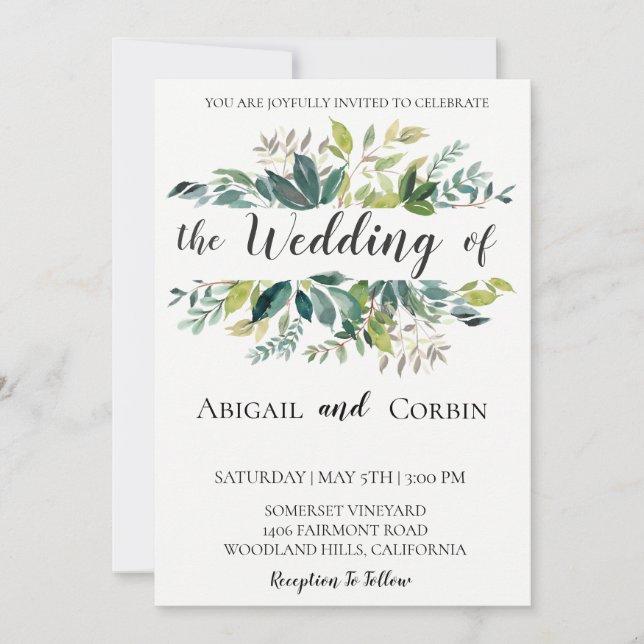 Invitación a la boda de Moda moderna (Anverso)