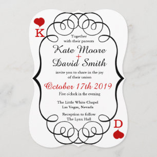 Invitación a la boda de Moda moderna del Casino de