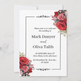 Invitación a la boda de moda | Personalizable eleg