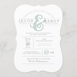 Invitación a la boda de Moda retro