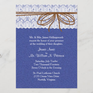 Invitación a la boda de Moda y encaje