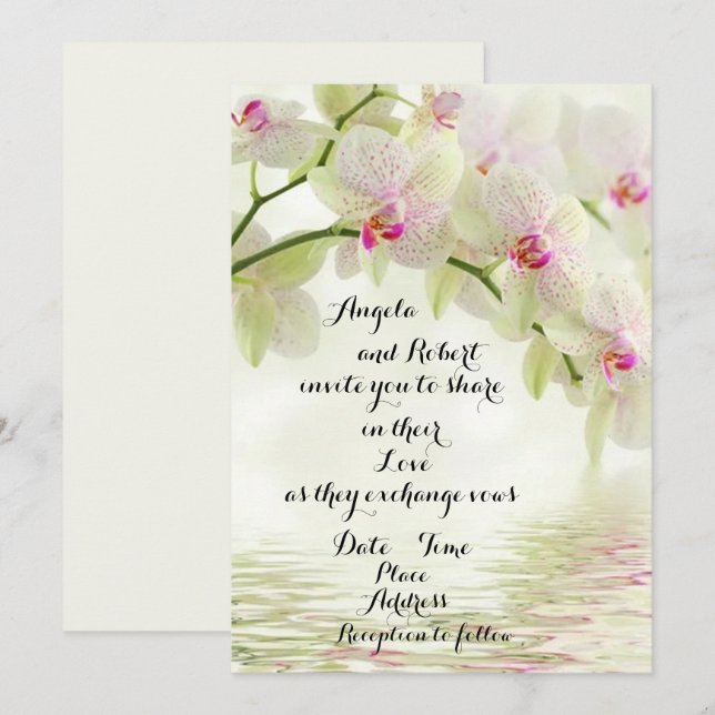 Invitación a la boda de momento (Anverso / Reverso)