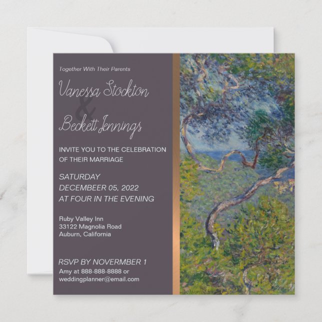Invitación a la boda de Monet (Anverso)