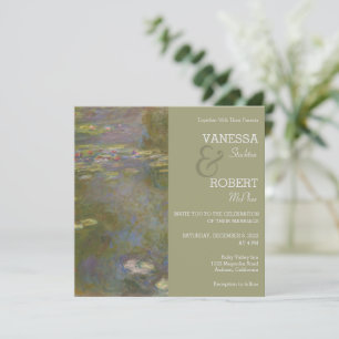 Invitación a la boda de Monet Lily Pond