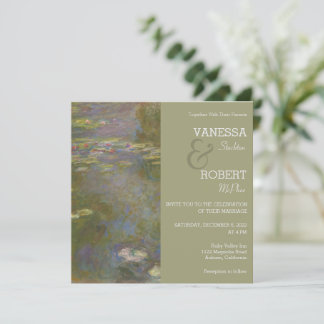 Invitación a la boda de Monet Lily Pond