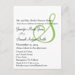 Invitación a la boda de monograma moderno Funky Up