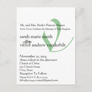 Invitación a la boda de monograma moderno Funky Up