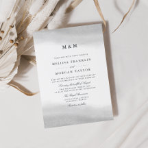 Invitación a la boda de monograma siniestro