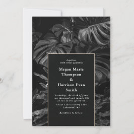 Invitación a la boda de Monstera Tropical de Blanc