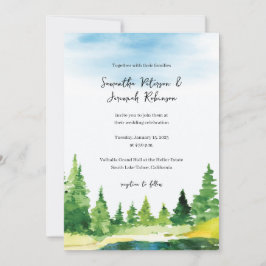 Invitación a la boda de montaña