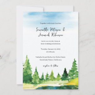 Invitación a la boda de montaña