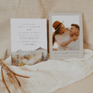 Invitación a la boda de montaña