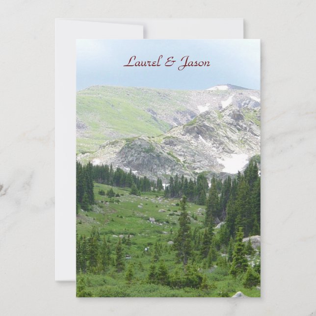 Invitación a la Boda de Montaña (Anverso)