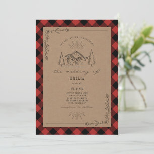 Invitación a la Boda de Montaña de Búfalo de Arte