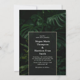 Invitación a la boda de Moody Tropical Monstera